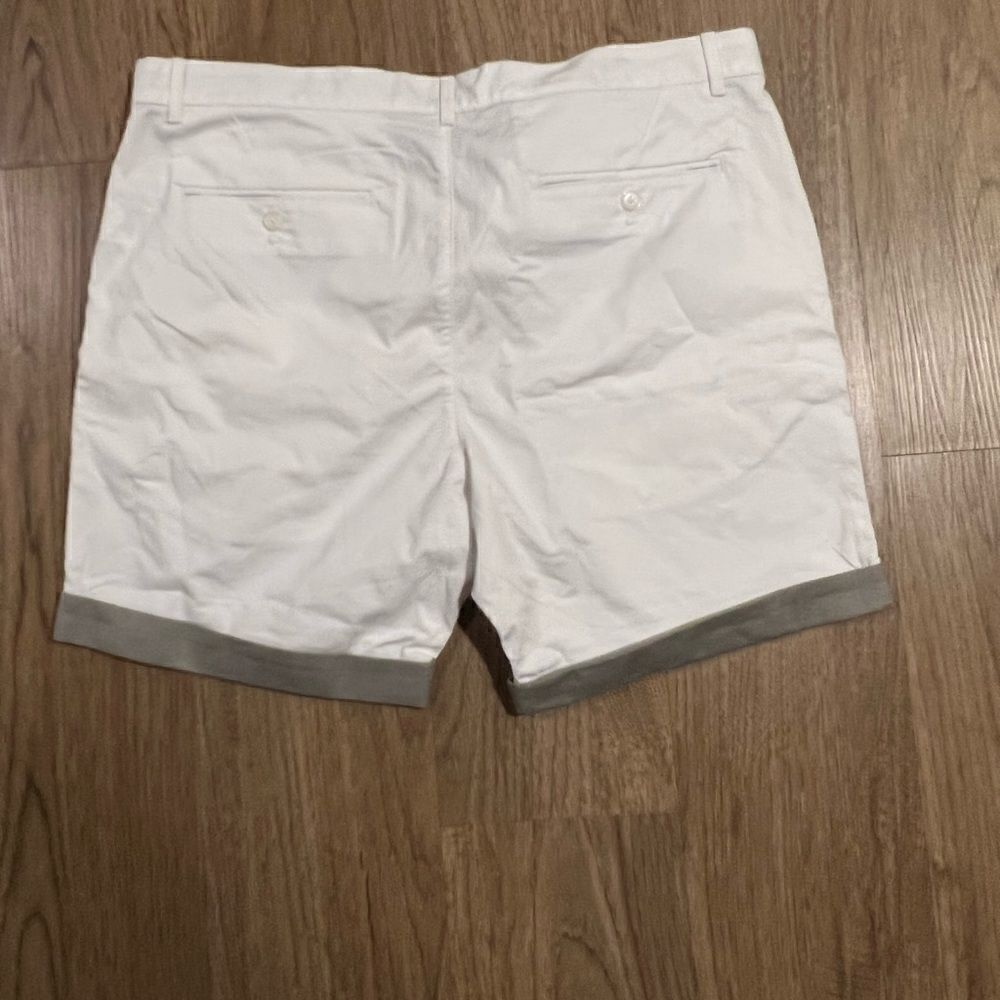 Calvin Klein Mens Extreme Slim Fit Casual Chino Shorts, White/gray - Picture 2 of 6